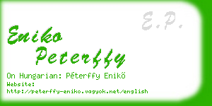 eniko peterffy business card