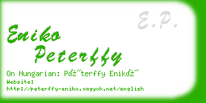 eniko peterffy business card